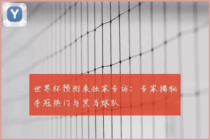 世界杯预测表独家专访：专家揭秘夺冠热门与黑马球队