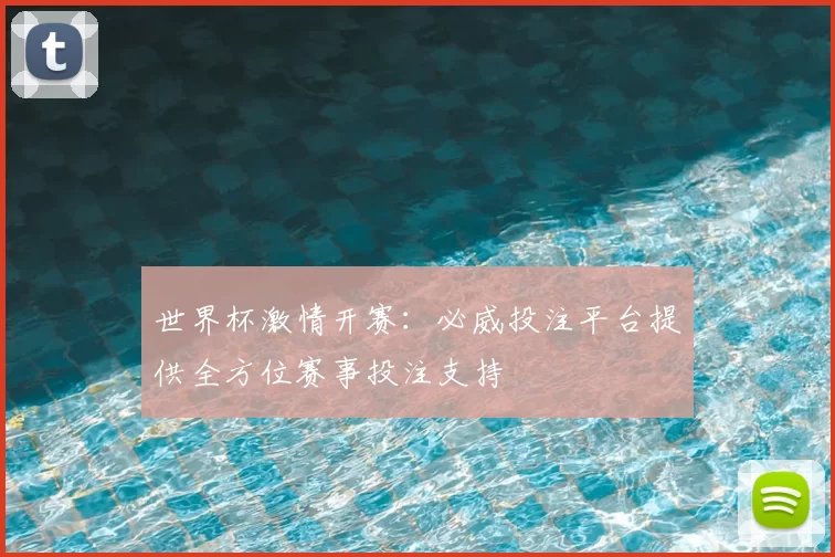 世界杯激情开赛：必威投注平台提供全方位赛事投注支持